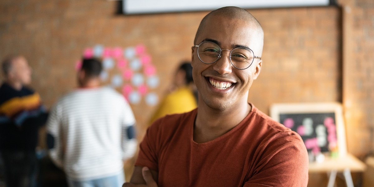 man smiling