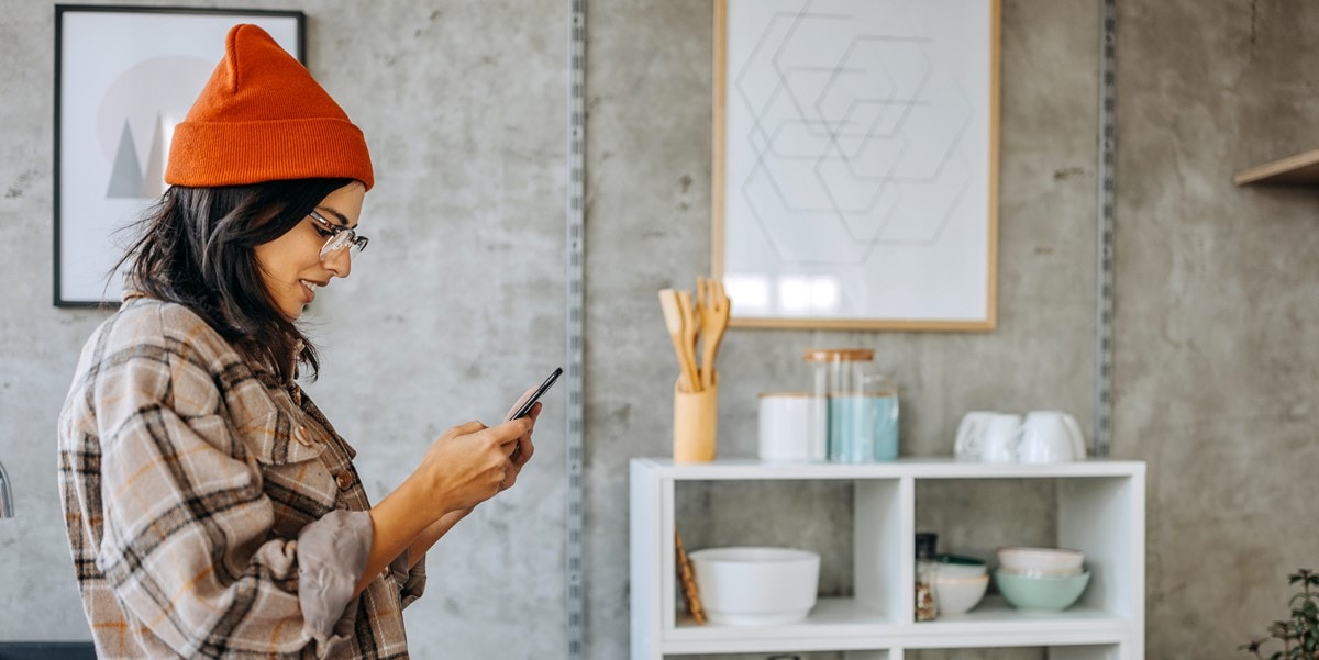 person in office using phone